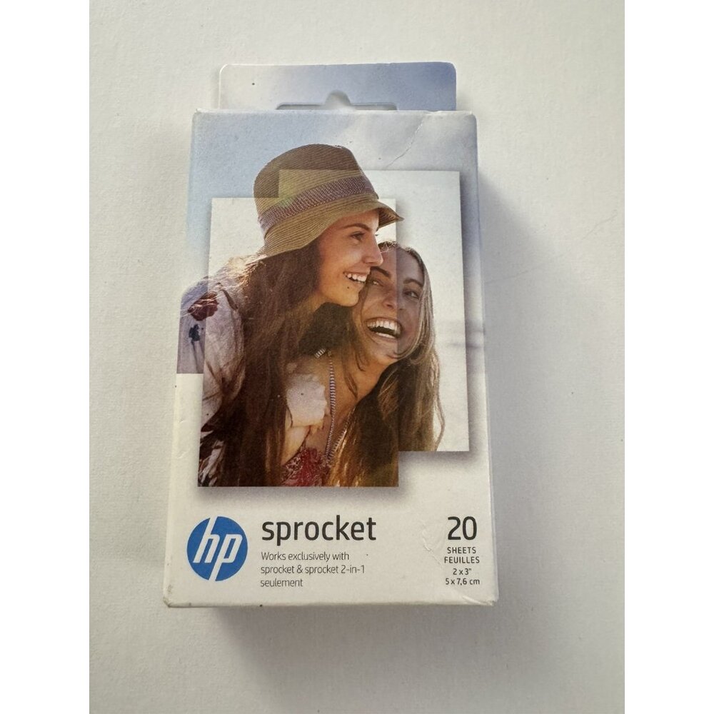 New Hp Sprocket Zink Sticky-backed Photo Paper 20 Sheets OC15